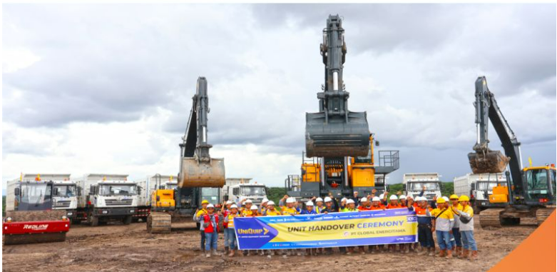 PT. Global Energitama (GET) dan Uniquip menggelar Unit Handover Ceremony di site.
